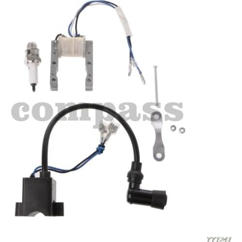 QILEJVS New CDI Ignition Coil Magneto For Motorized 49cc 66cc 80cc Engine Bicycle Spark Plug NEW #14521