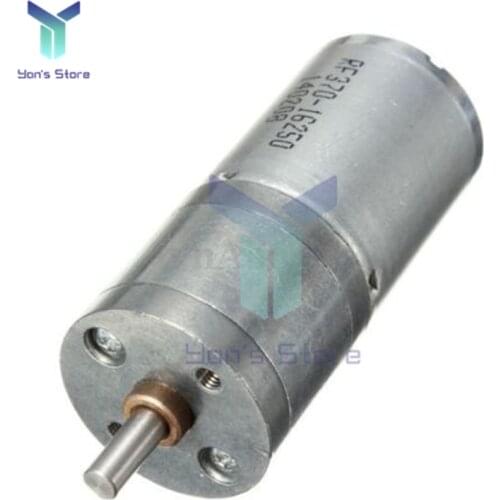 DC 12V 60RPM Reduction Gear Motor Powerful High Torque Electric Gear Box Motor 25mm Diameter 25GA370 For Electrical Testing