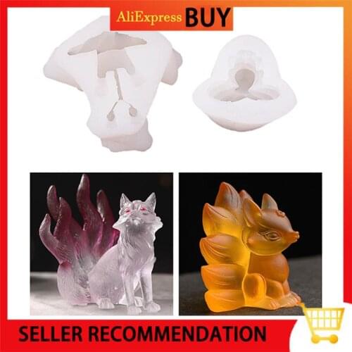 Nine-tailed Foxes Crafts Silicone Mold is Suitable for Resin Epoxy Resin Diy Craft Box Jewelry Making Home Decoration