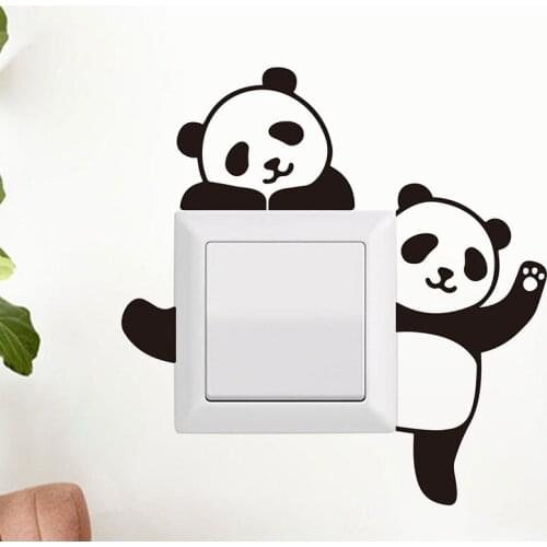 Lovely Funny Light Switch Simple Wall Decal Vinyl Sticker Kids Art DIY Room Home Decor Decoration Wall Switch Sticker RUINI