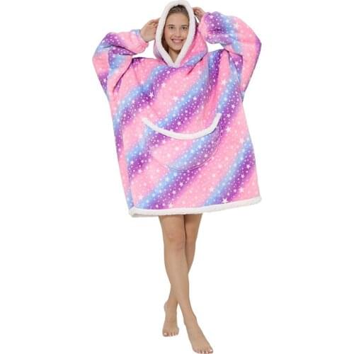 35% Off Women Men Sweatshirt Overiized Sweatshirt Blanket Coat Comfy Comfortable Pullover Christmas Warm Home Clothes