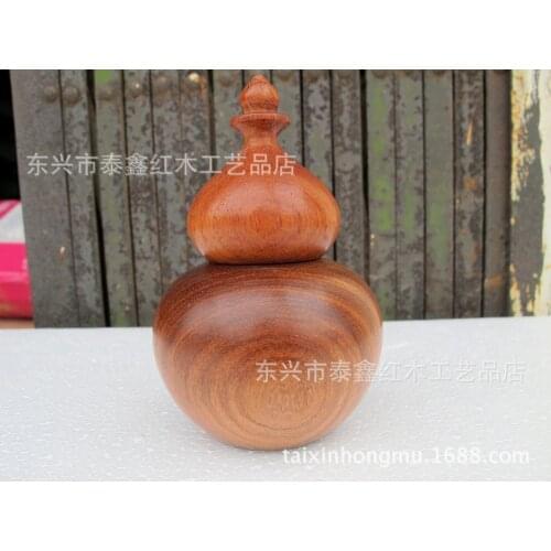 Vietnamese handicraft rosewood mahogany wooden calabash gourd real solid wood carvings Toothpick Holder Home & Garden