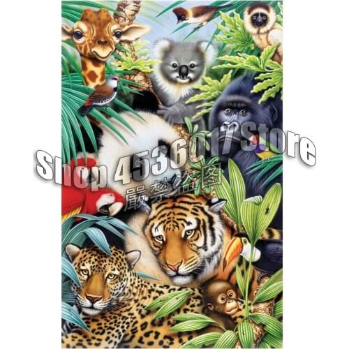 Animal Magic 5D DIY Diamond Painting Embroidery Tiger Panda Giraffe Cross Stitch Mosaic Needlework Rhinestone Home Decoration