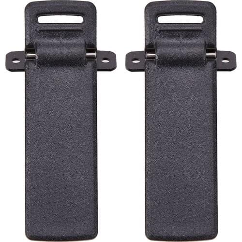 2Pcs Walkie Talkie Spare Part Back Belt Clip for Baofeng 2-way Radio UV5R For Baofeng intercom UV5R / 5RA / 5R + / 5RB / 5RC