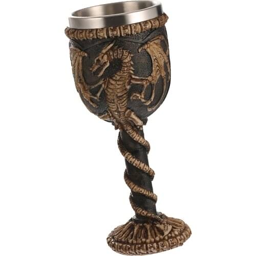 3D Dragon Claw Goblet Stainless Steel Skeleton Resin Halloween Drinkware
