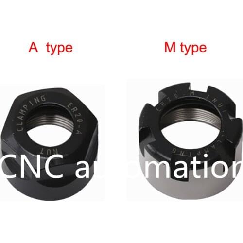 4/5/6/10pcs 20pcs ER8M ER11M ER8A ER11A A M type Collet Clamping Nut for CNC Milling Collet Chuck Holder Lathe