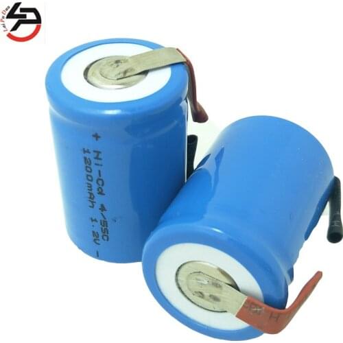 Laipuduo 2pcs Ni-Cd 1.2V 1200mAh Rechargeable Batteries Power Bank Cells 4/5SC Accumulator 4/5 SC Batteria SubC Battery