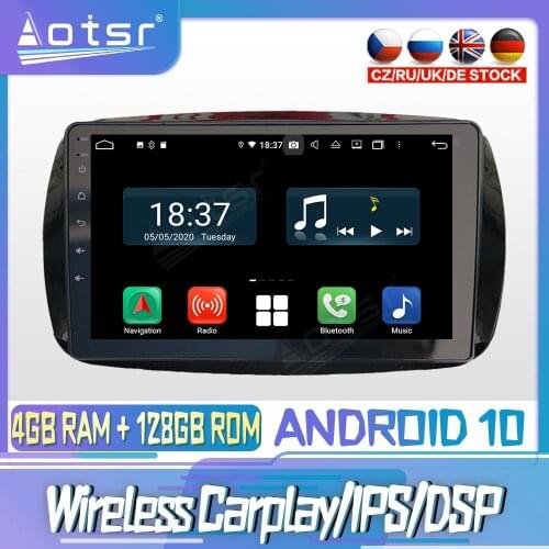 Android 10 PX6 128G For BENZ SMART 2016 2017 Carplay DVD GPS Navigation Auto Radio Stereo Video Multimedia Player HeadUnit 2din