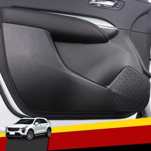 Car door Anti kick pad Modification leather Car door All inclusive easy Cleaning Anti kick For Cadillac XT4 2018 2019