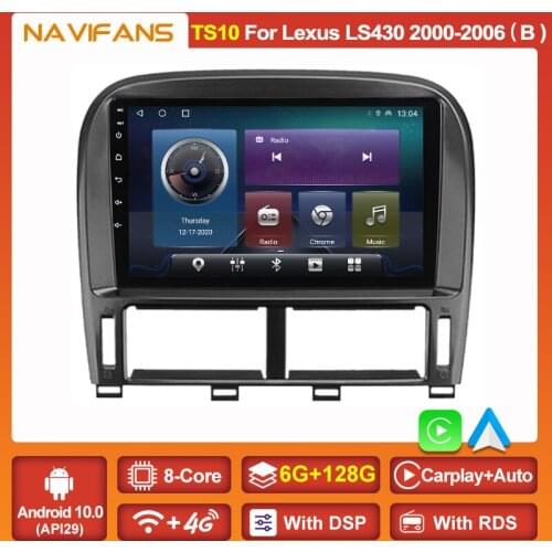 2DIN Android 11 Car Radio Stereo Receiver For Lexus LS430 2000-2006 GPS Navigation CarPlay Auto Radio DSP DVD Video Player Wifi