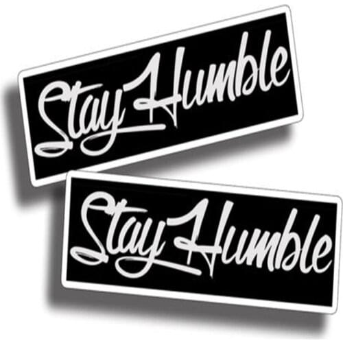 Ruthless Keep Modest Sticker European JDM Drift Car Gesture Graphic Window Bumper Vinyl Black and White Applique