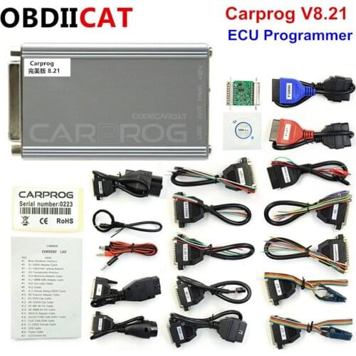 Carprog V10.93 /V8.21 Car Prog Programmer ECU Programmer Chip Tunning Diagnostic Tool with 21 Adapters Car Repair Tool
