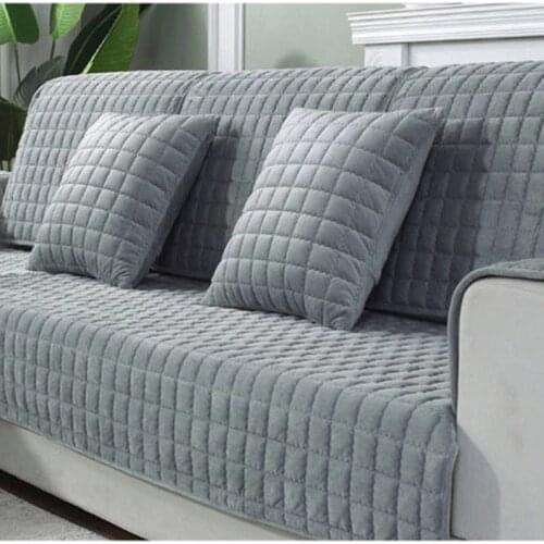Thicken Crystal Velvet Fabric Sofa Cover Slip Resistant Slipcover Seat European Couch Cover Sofa Towel for Living Room Decor