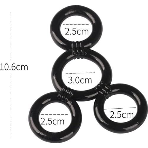 Four Ring Silicone Penis Ring Ejaculation Delay Penis Ring Penis Erection Penis Male Chastity Adult Sex Toys Men Locking Sperm T