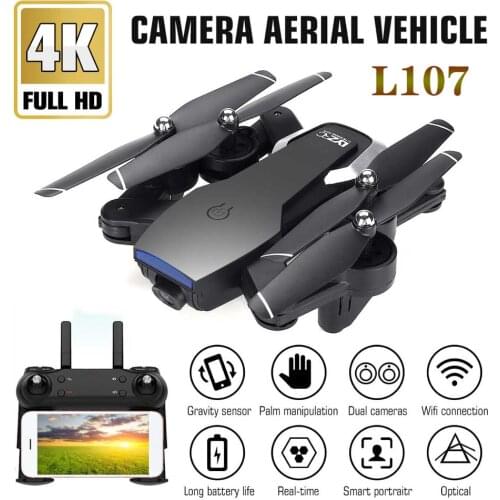 L107 4K Dual Wifi Cameras Drone 120M RC Drone GPS Full Wide-Angle Camera APP gesture control smart auto follow RC Drone