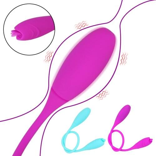 Dual Ended Long Vibrator Double Head Tongue Vibrator Sex Toys for Women 7 Speed Clitoris Stimulator Adult Products Butt Plug