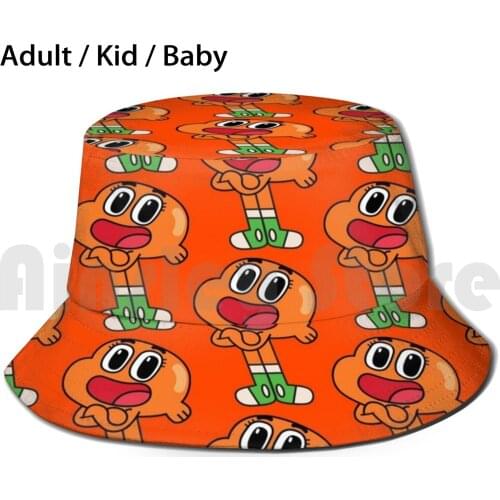 Darwin Sun Hat Foldable UV Protection Darwin Watterson Darwin Gumball Cartoonnetwork Boy Teenager Schoolboy Cute Kawaii