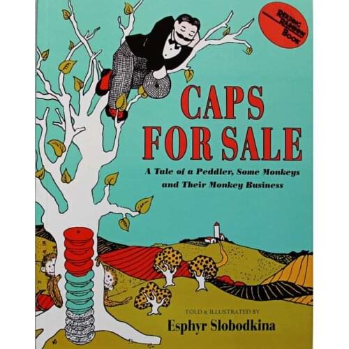 Caps for Sale By Esphyr Slobodkina Educational English Picture Book Learning Card Story Book For Baby Kids Children Gifts