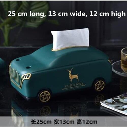 Creative European fashion blue tissue box, home office restaurant bar desktop decoration