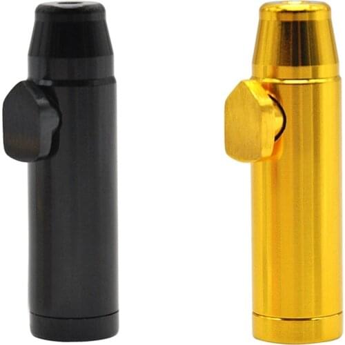 Metal Snuff Bottle Aluminum Snuff Bullet Snorter Sniffer Gadget For Men Tobacco Pipe Smoking Accessories