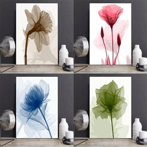 Watercolor Flower Poster DIY Painting By Numbers Home Decoration Wall Painting Child Art Supplies Set Zero Based Painting