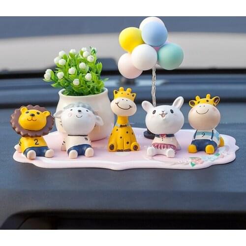 Personality creative cute animal doll car dashboard decoration car interior accessories home decoration desktop garden ornaments