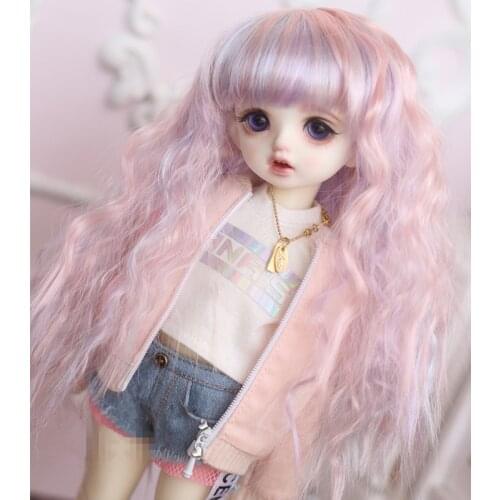 BJD Doll Wigs are suitable for 1/3 1/4 1/6 1/8 size fashion color foamed roll fluffy small wavy mohair mixed color wigs