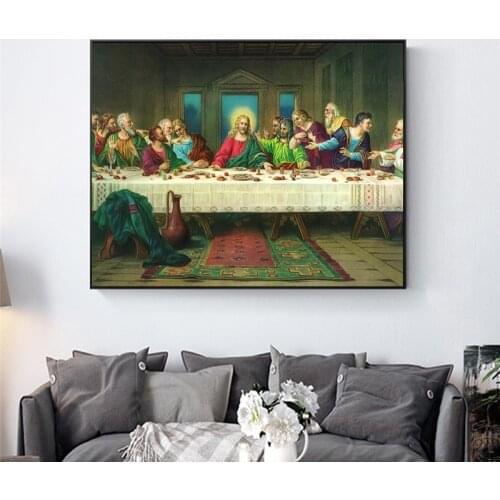 Canvas Print Art Famous Painting Canvas Print Copy The Last Supper Modern Wall Art Print Poster Mural Decoration Cuadros Picture