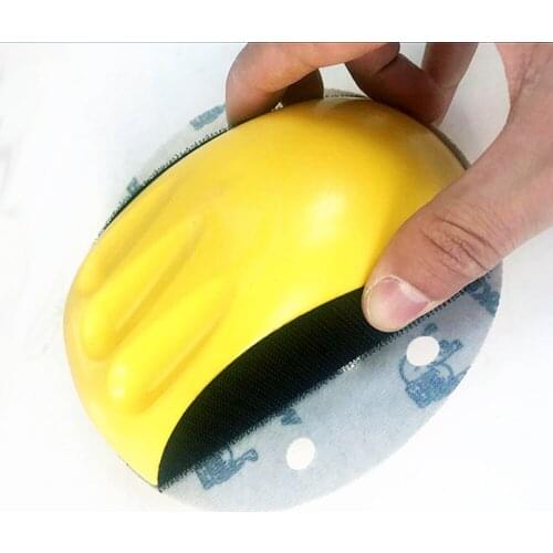 Car Polisher Mouse Shaped Backing Pad Automotive Refinish Polish Plate Hand Grinding Block Auto Care for Sanding Disc