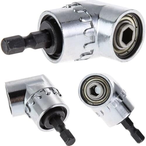 105 Degree Right Angle Driver Screwdriver Adjustable 1/4 Hex Shank Magnetic Bit Angle Extension Screw Driver Socket Power Drill