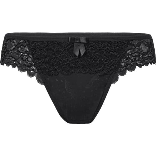 ReneRofe Women Thong Bodysuit V-Model Sexy G Strings Lace Soft Nylon Women Panties Low Waist Briefs Womens Underwear Lingerie