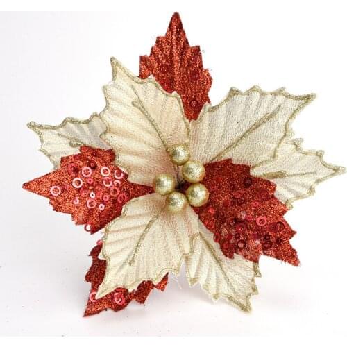 Christmas Tree Decoration pendant red gold christmas flower christmas cane wreath Decoration Christmas decoration scene layout