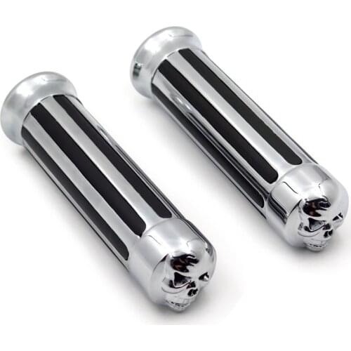 Aftermarket motorcycle parts For Motorcycle Honda Suzuki Kawasaki Yamaha bikes CHROMED Hand Grips 7/8" Handlebar