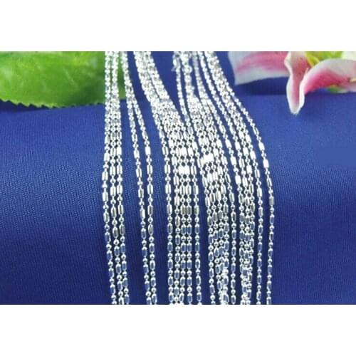 5PCS 925 silver bamboo chain necklace for engagement length 18 inch new cheap beads necklace chains wholesale