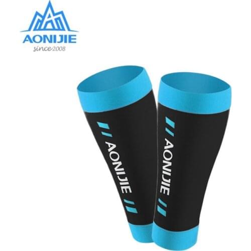 AONIJIE 1Pair Sports Compression Leg Cover Calf Sleeves Breathable Brace Protective For Outdoor Running Marathon Jogging E4405