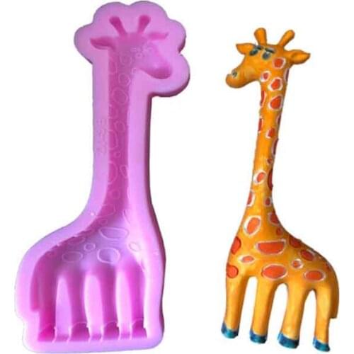 1 Pcs Big/Small Giraffe Fondant Cake Mold Silicone Mold Soap Bakeware Baking Cooking Tools Sugar Cookie Jelly Pudding Decor