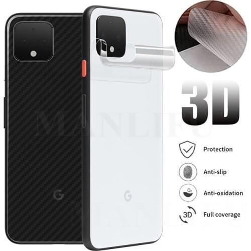 10Pcs 3D Back Carbon Fiber Screen Protector For Google Pixel 4 XL 3XL 2XL 4 3 3a 2 Full Cover Protective Matte Film Google 4 4XL