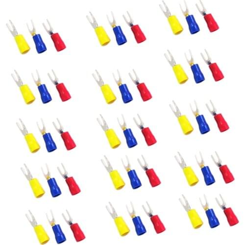 150 Crimpable Wire Spade Fork Terminal Connector Combo Car Audio SV2-3.2