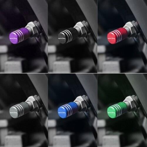 4Pcs/Set Car Auto Wheel Tyre Tire Stem Air Valve Caps Dust Covers For Nissan Sentra b16 b17 2008 2010 2017 2018 accessories