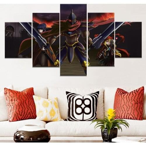 5 Piece Wall Art Canvas Paintings Skeleton King Figure Modular Pictures Home Modern Anime Decor Living Room Decoration Posters