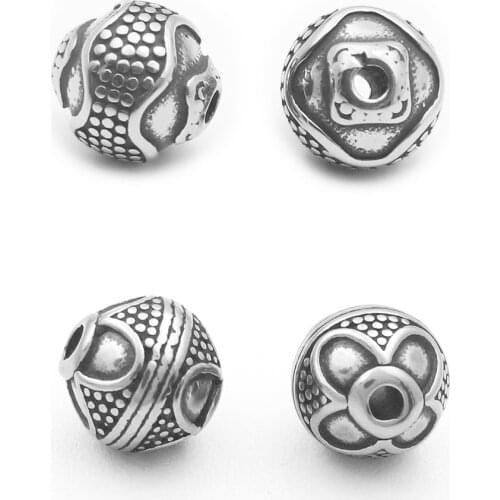 Fashion 316L Stainless steel 2.0mm Screw Small Hole Beads Charm Metal Spacer Beads for Jewelry Making Wholesale