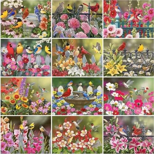 Evershine 5D DIY Diamond Painting Bird Mosaic Sale Diamond Embroidery Animal Diamond Mosaic Flower Wall Art Decorations