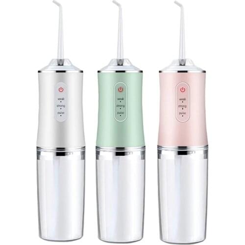 Portable Oral Irrigator Water Flosser USB Rechargeable Cordless 350 ML IPX7 Waterproof 3 Modes 4 Water Jet Tips Tooth Pick