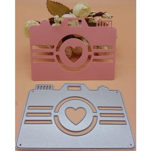Camera with Heart Cartoon Cutting Dies cutter Knife Mold Scrapbooking Dies Metal Stamps and die for Card Making DIY