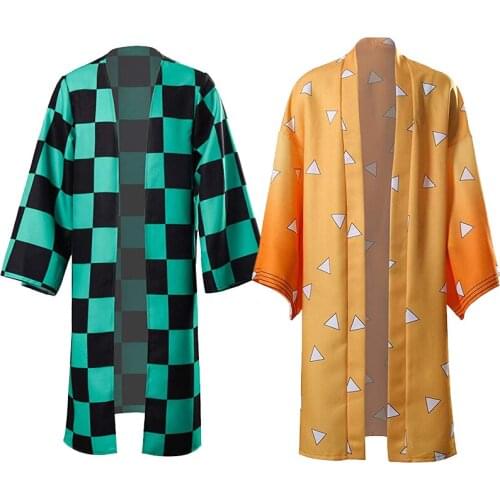 Anime Demon Slayer Kimetsu No Yaiba Cosplay Costume Cloak Haori Kimono Kamado Nezuko Halloween Adult Child Costumes Cape