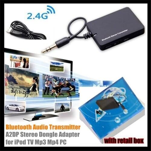 Mini 3.5mm Wireless Bluetooth Audio Transmitter A2DP Stereo Dongle Adapter For TV Mp3 Mp4 PC Bluetooth Audio Music Receiver