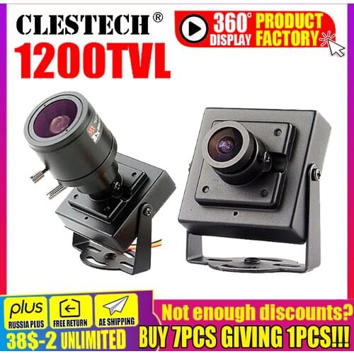 11.11 big Sale Smale1200TVL CCTV HD Mini Camera Security Surveillance Metal micro Video monitoring security vidicon with bracket