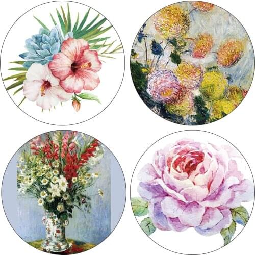 DIY Paper Japanese Washi Masking Tapes Monet Flowers Peony Decoration Adhesive Tapes Scrapbooking Stickers 30mm*10m Alideco