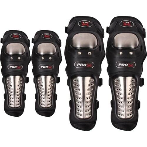 4Pcs/Set Motorcycle Kneepad Stainless Steel Moto Elbow Knee Pads Motocross Racing Protective Gear Protector Guards Quality Fine
