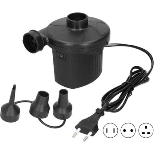 150W ABS Air Pump Electric Inflator Pump Portable 3 Nozzle Deflated Inflated Universal Air Pump For Outdoor Camping Accessories